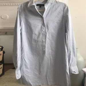 Club Monaco striped popover blouse